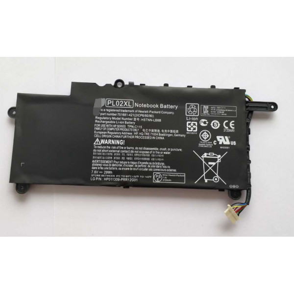 Hp PL02XL Pavilion 11-N010DX 751875-001 7.6V 29Wh Laptop Battery