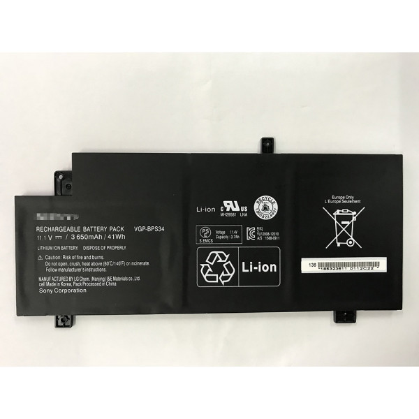 Sony 11.1V 41Wh SVF15A1BCXS Battery 